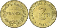 France 2 Francs France Libre, Philadelphia, Brass, KM:905 -