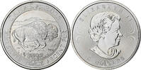 Canada 8 Dollars Elizabeth II, Bison, 1 1/4 OZ, Silver -