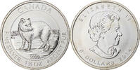 Canada 8 Dollars Elizabeth II, Renard, 1-1/2 Oz, Silver -
