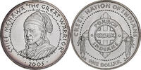 United States Dollar Poarch Creek Indians, Flan mat, Silver -