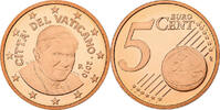 5 Euro Cent 2010 R Vatikanstadt Benedict XVI, PP, Rome, Copper Plated Steel STGL