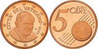 5 Euro Cent 2009 R Vatikanstadt Benedict XVI, PP, Rome, Copper Plated Steel STGL