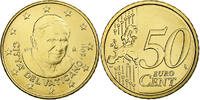 VATICAN CITY 50 Euro Cent Benedict XVI, Rome, Brass, KM:387 -