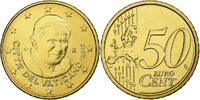 VATICAN CITY 50 Euro Cent Benedict XVI, Rome, Brass, KM:387 -
