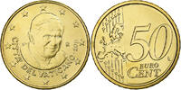 VATICAN CITY 50 Euro Cent Benedict XVI, Rome, Brass, KM:387 -