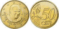VATICAN CITY 50 Euro Cent Benedict XVI, Rome, Brass, KM:387 -
