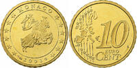 Monaco 10 Euro Cent Rainier III, Proof / BE, Paris, Brass -