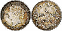 Canada 5 Cents Victoria, Silver, KM:2 -
