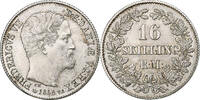 Denmark 16 Skilling Rigsmont Frederik VII, Copenhagen, Silver -