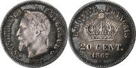 France 20 Centimes Napoleon III, Strasbourg, Silver -