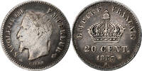 France 20 Centimes Napoleon III, Paris, Silver, Gadoury:309 -