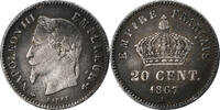 France 20 Centimes Napoleon III, Paris, Silver, Gadoury:309 -