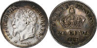 France 20 Centimes Napoleon III, Paris, Silver, Gadoury:309 -