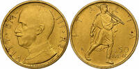 Italy 50 Lire Vittorio Emanuele III, Rome, Gold, KM:71 -