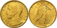 Italy 50 Lire Vittorio Emanuele III, Rome, Gold, KM:71 -
