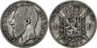 Belgium Franc Leopold II, Silver, KM:29.2 -