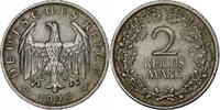 GERMANY, WEIMAR REPUBLIC 2 Mark Berlin, Silver, KM:45 -