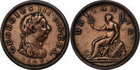 Great Britain Penny George III, Copper, KM:663 -