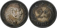 Denmark 25 Öre Christian IX, Copenhagen, Silver, KM:796.1 -