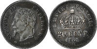 France 20 Centimes Napoleon III, Paris, Silver, Gadoury:309 -