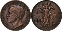 Italy 10 Centesimi Vittorio Emanuele III, Rome, Bronze, KM:51 -