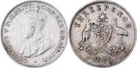 Australia Threepence George V, Melbourne, Silver, KM:24 -