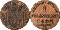 German States Pfennig PRUSSIA, Friedrich Wilhelm III, Munich, Copper -