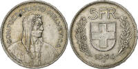 Switzerland 5 Francs Bern, Silver, KM:40 -
