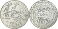 France 10 Euro Sempé Egalité, Paris, Silver, Gadoury:EU718 -