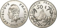 French Polynesia 50 Francs Paris, ESSAI, Nickel, KM:E3 -
