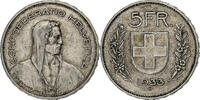 Switzerland 5 Francs Bern, Silver, KM:40 -