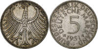 Federal Republic of Germany 5 Mark GERMANY - FEDERAL REPUBLIC, Stuttgart, Silver, KM:112.1 -