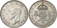 Great Britain Florin, Two Shillings George VI, Silver, KM:855 -
