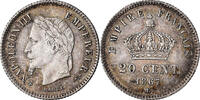 France 20 Centimes Coin, Napoleon III, Napoléon III, Strasbourg -