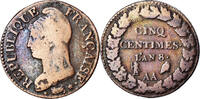 France 5 Centimes Coin, Dupré, Metz, Bronze, KM:640.2 -