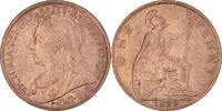 Great Britain Penny Coin, Victoria, Bronze, KM:790 -