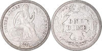 United States Dime Coin, Seated Liberty Dime, U.S. Mint, Philadelphia -