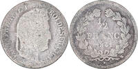 France 1/2 Franc Coin, Louis-Philippe, Lille, Silver -