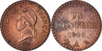 France Centime Coin, Dupré, Paris, Bronze, KM:754 -