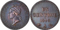 France Centime Coin, Dupré, Paris, Bronze, KM:754 -