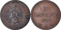 France Centime Coin, Dupré, Paris, Bronze, KM:754 -