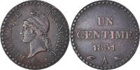 France Centime Coin, Dupré, Paris, Bronze, KM:754 -