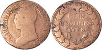 France 5 Centimes Coin, Dupré, Metz, Bronze, KM:640.2 -