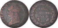 France 5 Centimes Coin, Dupré, Metz, Bronze, KM:640.2 -
