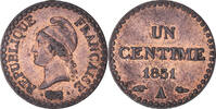France Centime Coin, Dupré, Paris, Bronze, KM:754 -