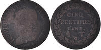 France 5 Centimes Coin, Lille, Copper, Gadoury:126a -