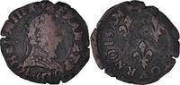 France Double Tournois 158[?] Lyon Coin, Henri III, Lyon, Copper S 32,95 EUR  plus 4,95 EUR verzending