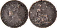 Great Britain Farthing Coin, Victoria, British Royal Mint -