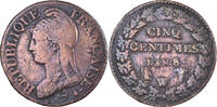 France 5 Centimes Coin, Dupré, Lille, Bronze, KM:640.11 -
