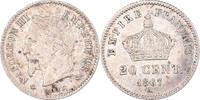 France 20 Centimes Coin, Napoleon III, Paris, Silver -